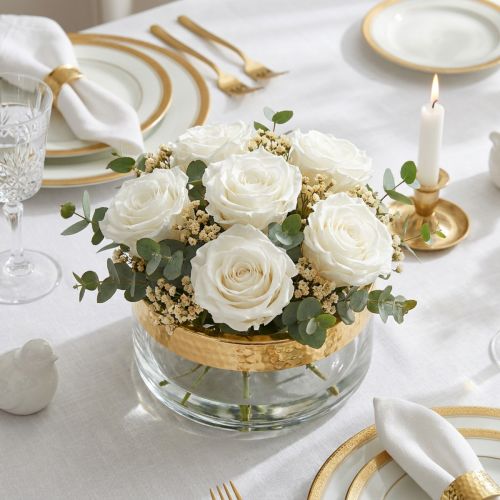 Infinity Roses Large Ø5.5-6cm White 6 pcs | Floristik24.ie