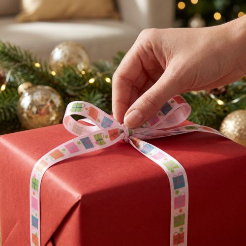 Gift ribbon with parcel ribbon Christmas 15mm 18m | Floristik24.ie