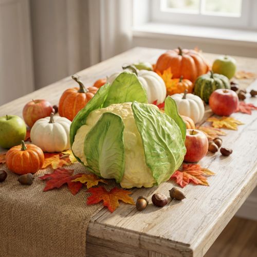 Vegetable Decoration Artificial Cauliflower Ø14cm H10cm | Floristik24.ie