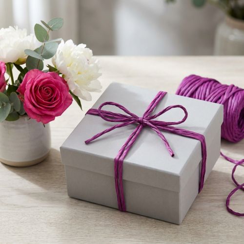 Paper cord 6mm 23m fuchsia | Floristik24.ie