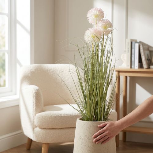 Artificial flowers decoration ball flower Allium ornamental onion artificial 78cm | Floristik24.ie