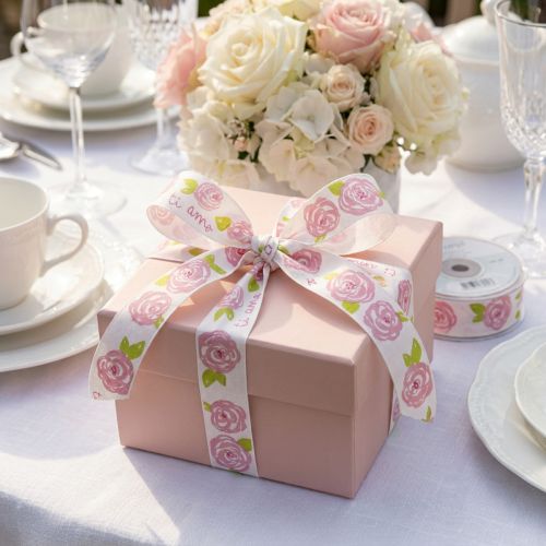 Product Gift Ribbon Roses "Ti amo" Romantic Decorative Ribbon 25mm 20m