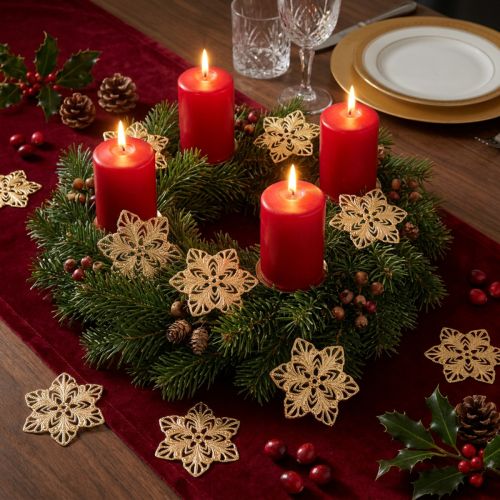 Christmas Stars Stars Christmas Decoration Metal Ø6cm 36 pcs | Floristik24.ie
