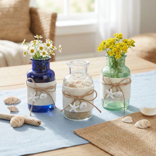 Maritime bottle vases with