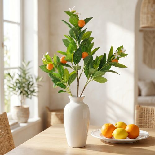 Decorative branch oranges and flowers orange branch artificial 78cm | Floristik24.ie