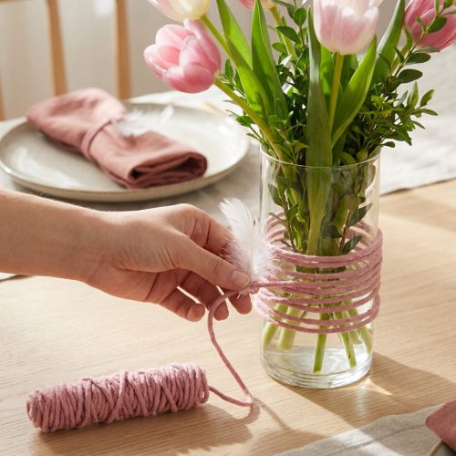 Wick thread felt cord old pink 55m | Floristik24.ie