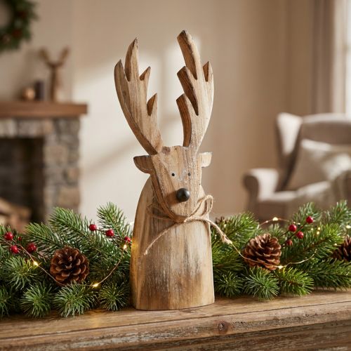 Elk wood natural 32cm x 10cm | Floristik24.ie