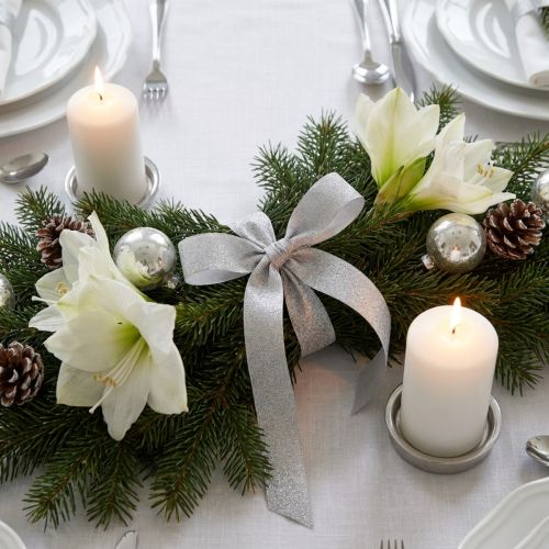 Product Decorative ribbon silver 25mm 22.5m