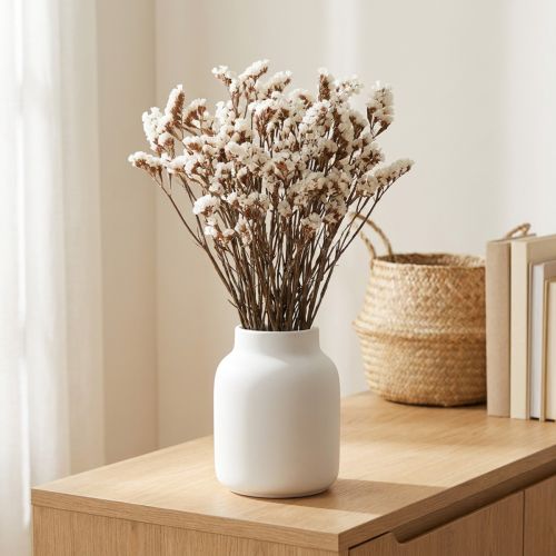 White sea lavender (Limonium) dried flowers, 60cm, 35g | Floristik24.ie