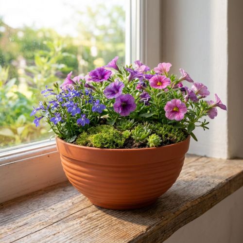 Product R-bowl plastic terracotta Ø13cm, 10 pieces