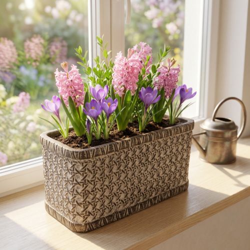 Planter Planter Ceramic Bowl Brown, White 23×11×11cm | Floristik24.ie