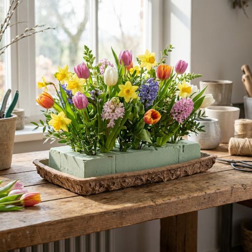 Oasis Biolit base for floral foam bricks 25×14×2cm, 11 pieces - Sustainable flower arrangements floristry accessories | Floristik24.ie