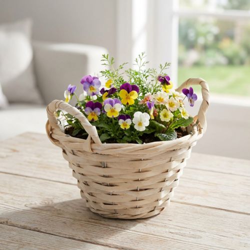Decorative chip basket with handles for versatile design ideas | Floristik24.ie