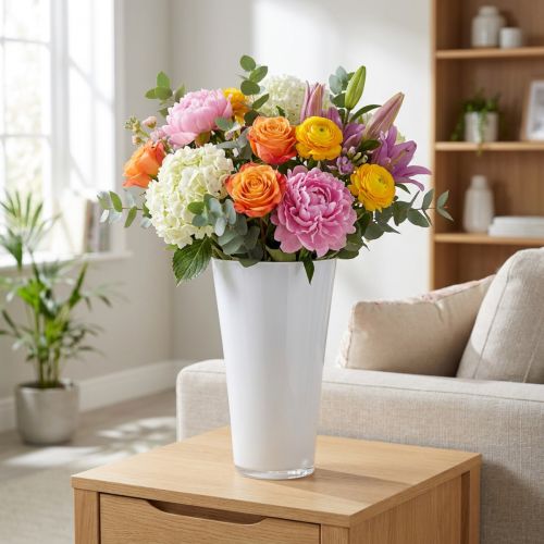 Product Vase "Fizzy" Ø20cm H35cm White 1 pc
