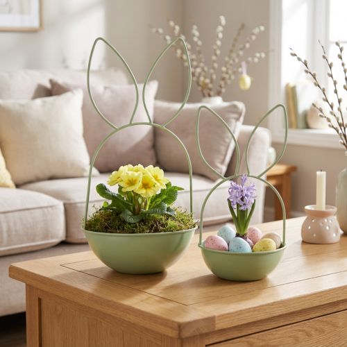 Bunny Planter or Centrepiece Easter decor for your living room 34cm | Floristik24.ie