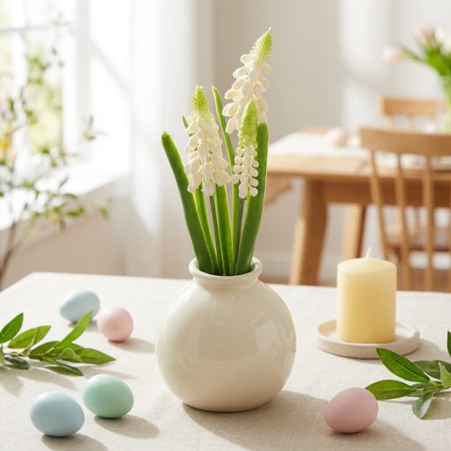 Product Hyacinth artificial flower vase for elegant table decoration and stylish look 20cm
