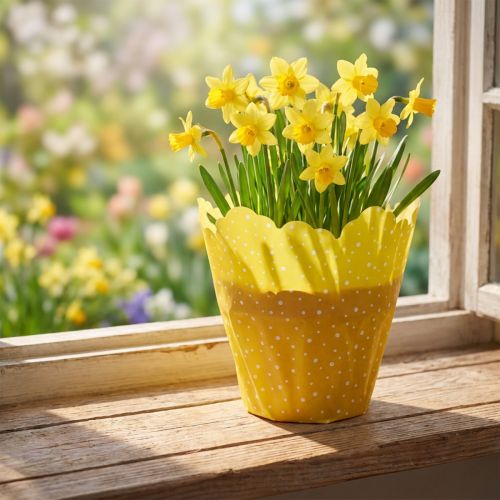 Rondella cuffs Ø38cm yellow 50pcs | Floristik24.ie