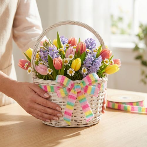 Product Gift Ribbon Terry Cloth Decorative Ribbon Colorful Striped 10mm 10m
