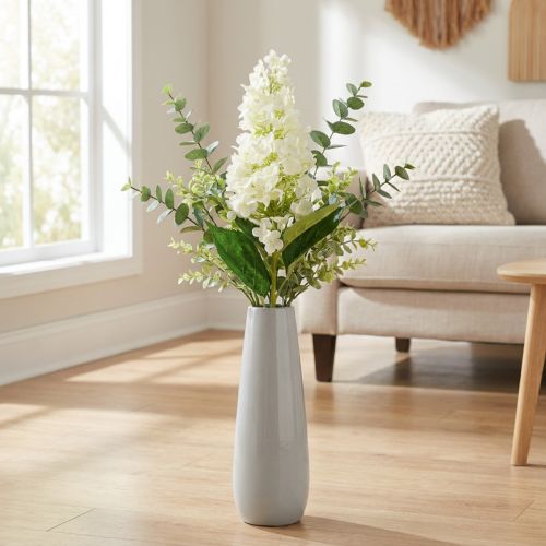 Panicle Hydrangea Cream White Artificial Hydrangea Silk Flower 98cm | Floristik24.ie