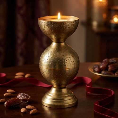 Candle holder oriental tealight holder metal 25cm | Floristik24.ie