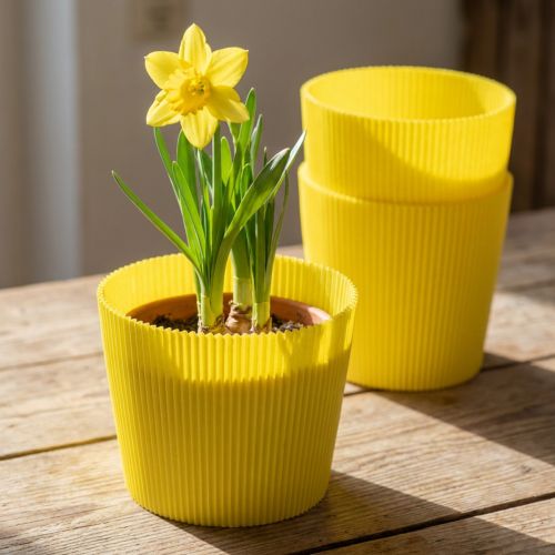 Pleated cuffs yellow 14.5cm 100 pcs. | Floristik24.ie