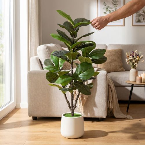 Product Artificial Ficus lyrata 120 cm decorative for living room