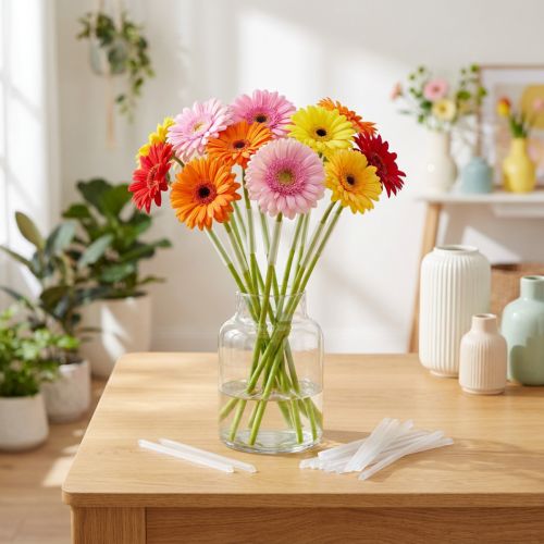 Product Gerbera heat shrink tubing sections 17mm - Protection &amp; support for Gerberas, 1000 piece set