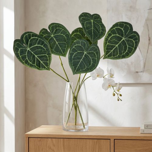 Artificial Anthurium Leaves Fake Plant Green 96cm | Floristik24.ie