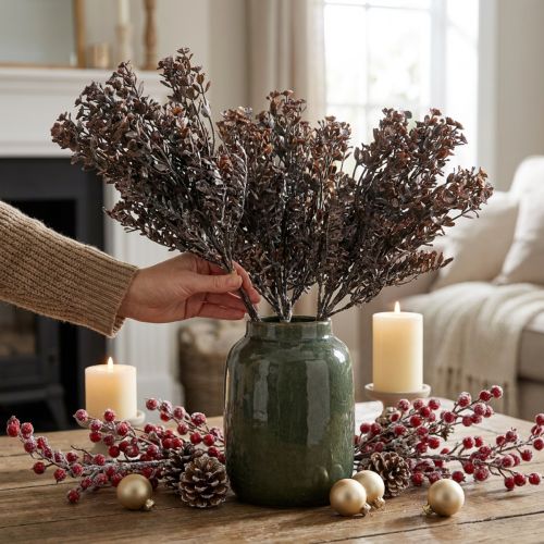 Artificial Plants Brown Autumn Decoration Winter Decoration Drylook 38cm 3 Pcs | Floristik24.ie