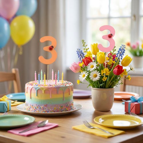 Product Number plugs birthday 3 flower plugs wood 27.5 cm 16 pcs
