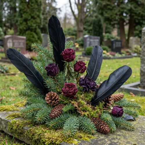 Deco feathers black bird feathers for crafting 14-17cm 20g | Floristik24.ie