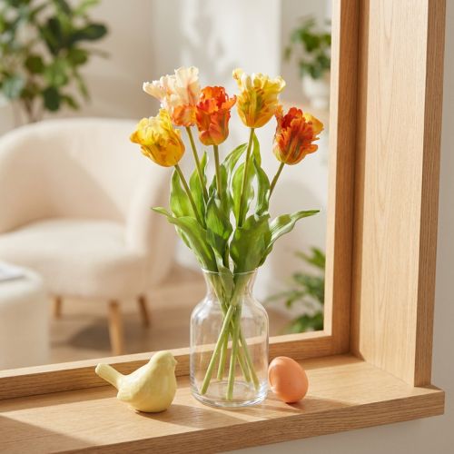 Artificial tulips for stylish living room decoration and spring occasions, 53cm | Floristik24.ie