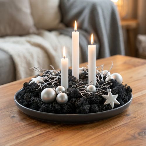 Decorative black moss, preserved Icelandic moss for crafting, 400g | Floristik24.ie