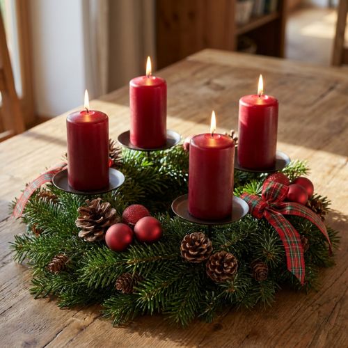 Candle holder brown different sizes 4pcs | Floristik24.ie