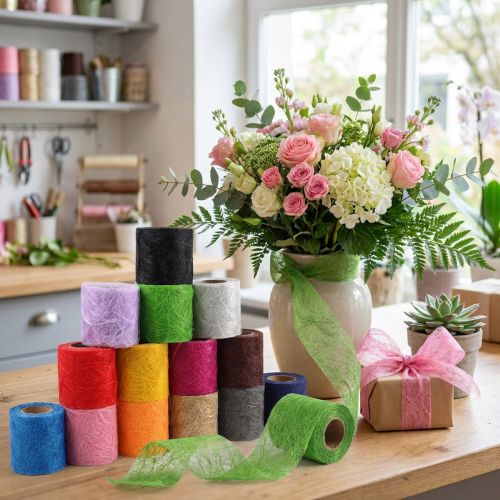 Fleece 8cm 25m assorted colours | Floristik24.ie