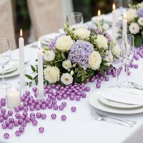 Decorative beads Ø8mm Violet 250 pcs | Floristik24.ie