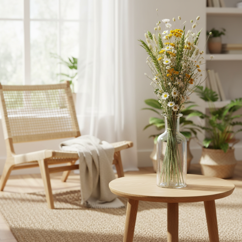 Dried flower bouquet, elegant dried flower bouquet for living room, 50cm | Floristik24.ie