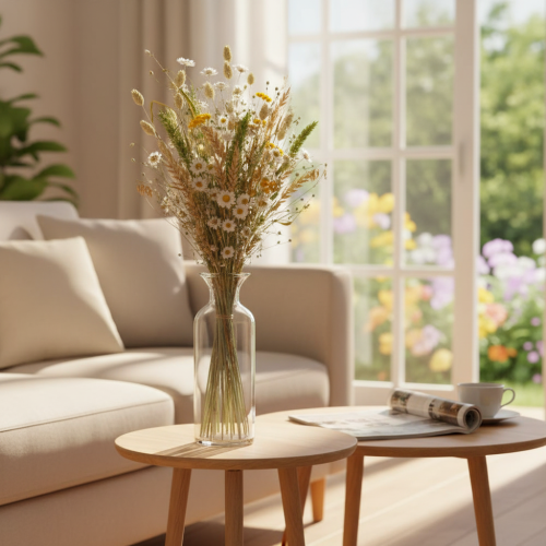Dried flower bouquet, elegant dried flower bouquet for living room, 50cm | Floristik24.ie