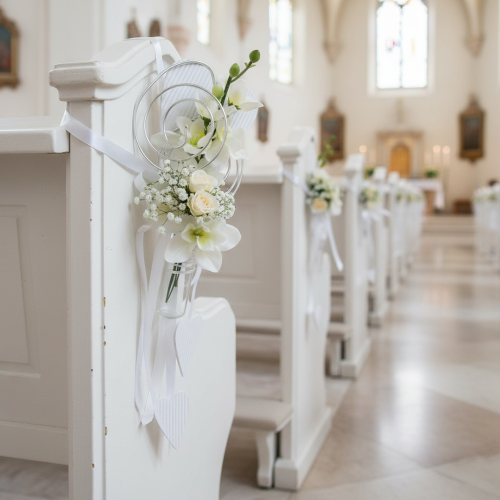 Product Bench hanger with tube and heart, 18cm, 6 pieces