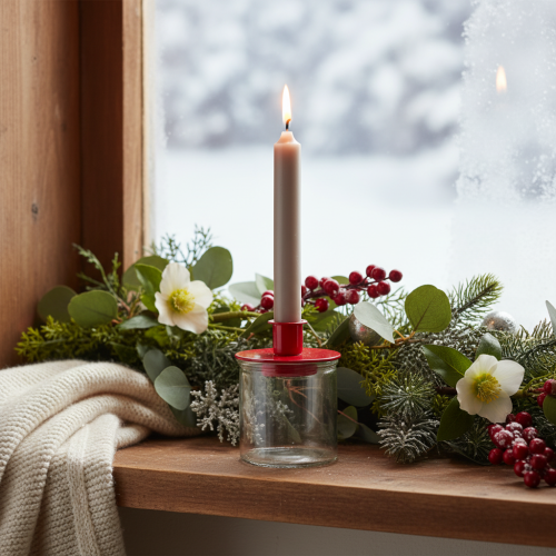Round glass votive candle holder, clear glass, 8cm, 3 pieces | Floristik24.ie