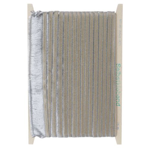Silver self-adhesive fringe hair fringe tape 25m | Floristik24.ie