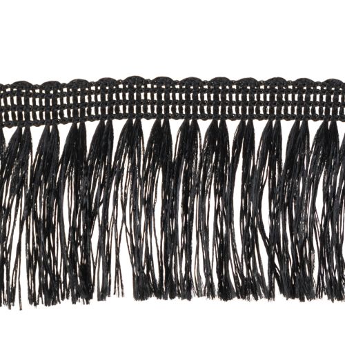 Floristik24 Black fringed ribbon 4cm, cordon trim, decorative fringed lurex 25m