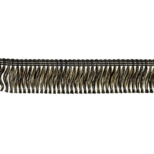 Floristik24 Fringe border fringe hair fringes black gold 4cm L25m
