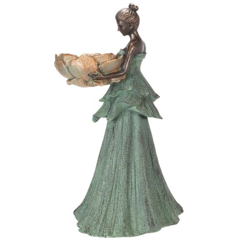 Product Female figure with flower bowl, decorative statue for aesthetic interior design and garden, 55cm