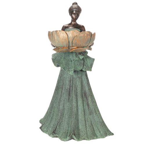 Product Female figure with flower bowl, decorative statue for aesthetic interior design and garden, 55cm