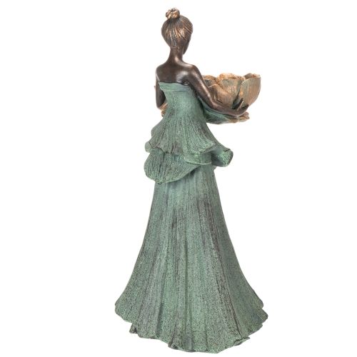 Product Female figure with flower bowl, decorative statue for aesthetic interior design and garden, 55cm