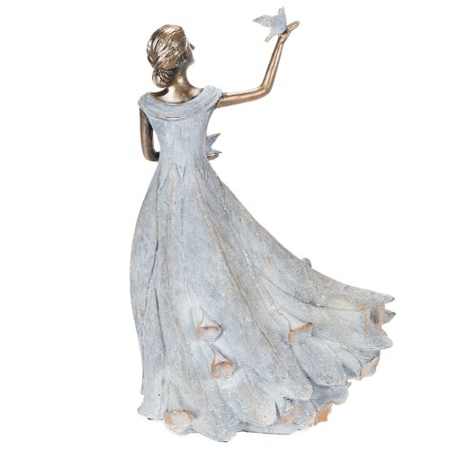 Product Figurine of a woman with a bird. Artfully designed decorative sculpture for timeless design. 41cm