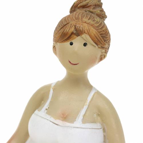 Floristik24 Yoga lady decoration figure 11cm 2pcs white