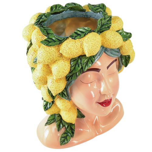 Floristik24 Female bust plant pot lemon decoration Mediterranean H29cm