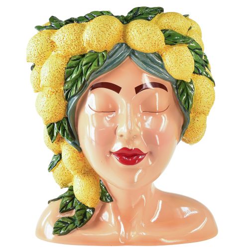 Floristik24 Female bust plant pot lemon decoration Mediterranean H29cm